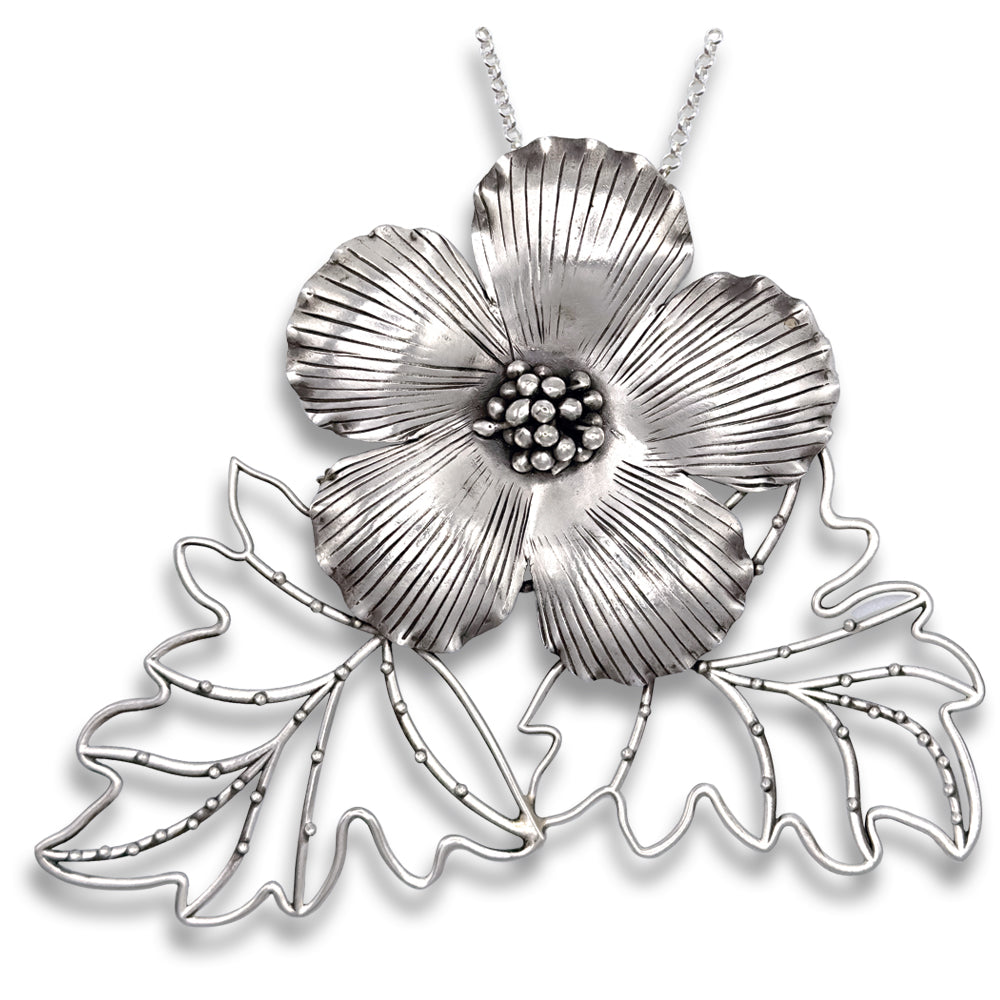 フラワー銀■かい Big Daisy Flower with Leaves - Thimbles for You – ThimblesForYou.com