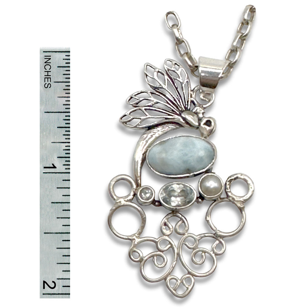 Dragonfly with Larimar Chatelaine