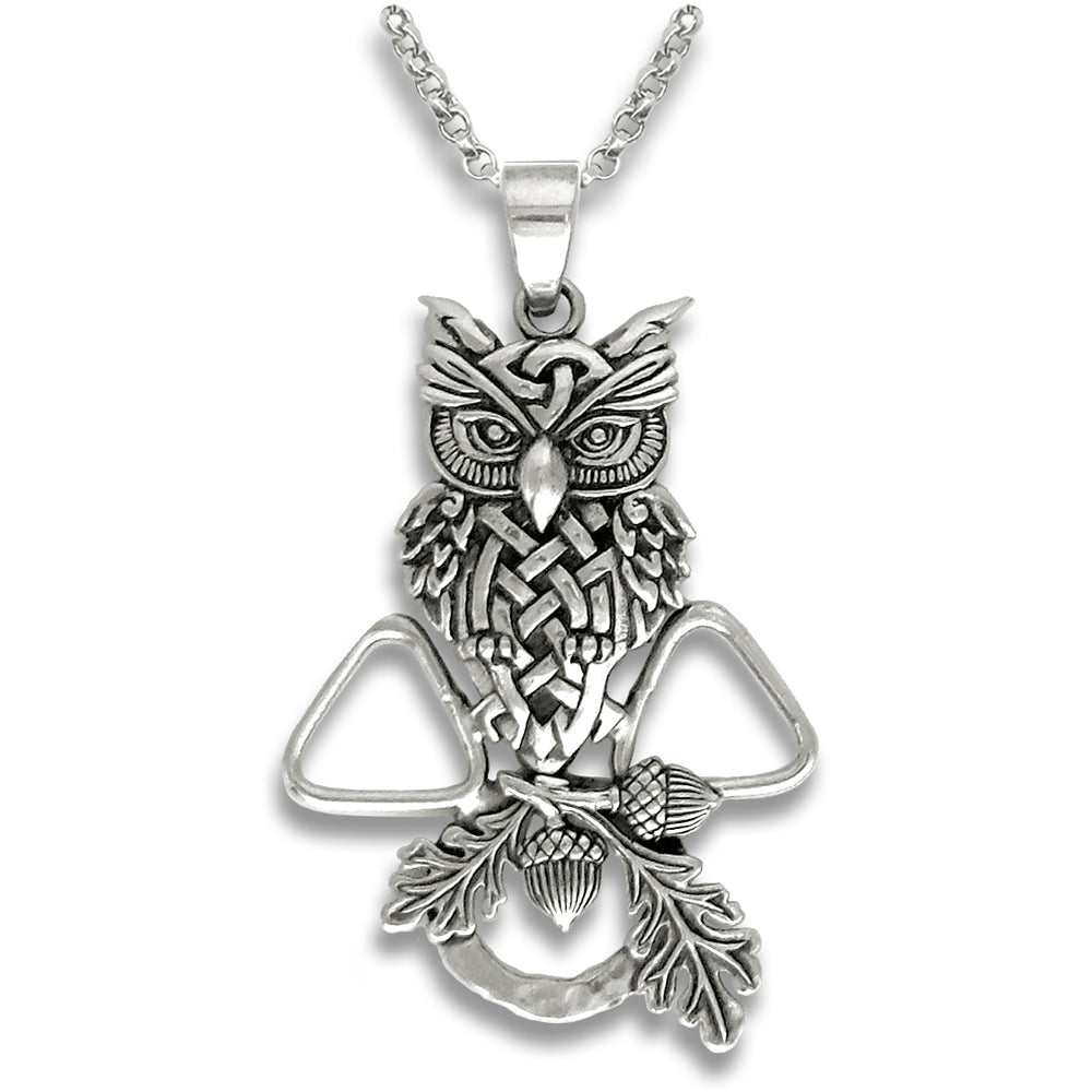 Celtic Owl & Acorns Chatelaine