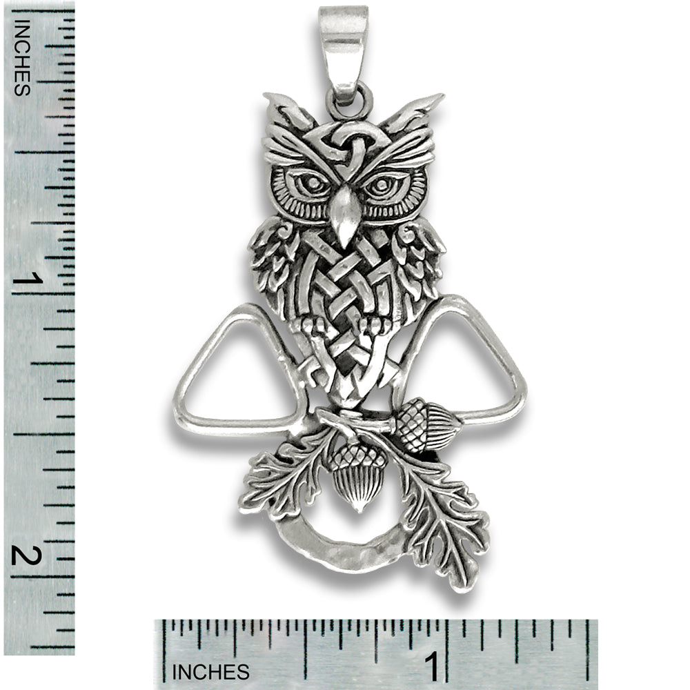 Celtic Owl & Acorns Chatelaine