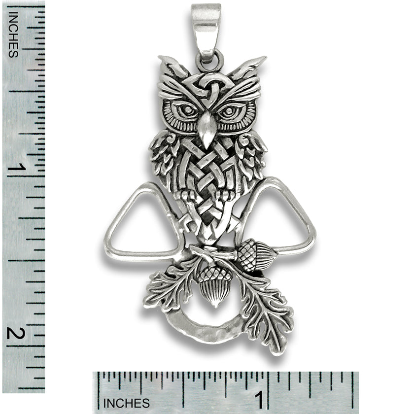 Celtic Owl & Acorns Chatelaine