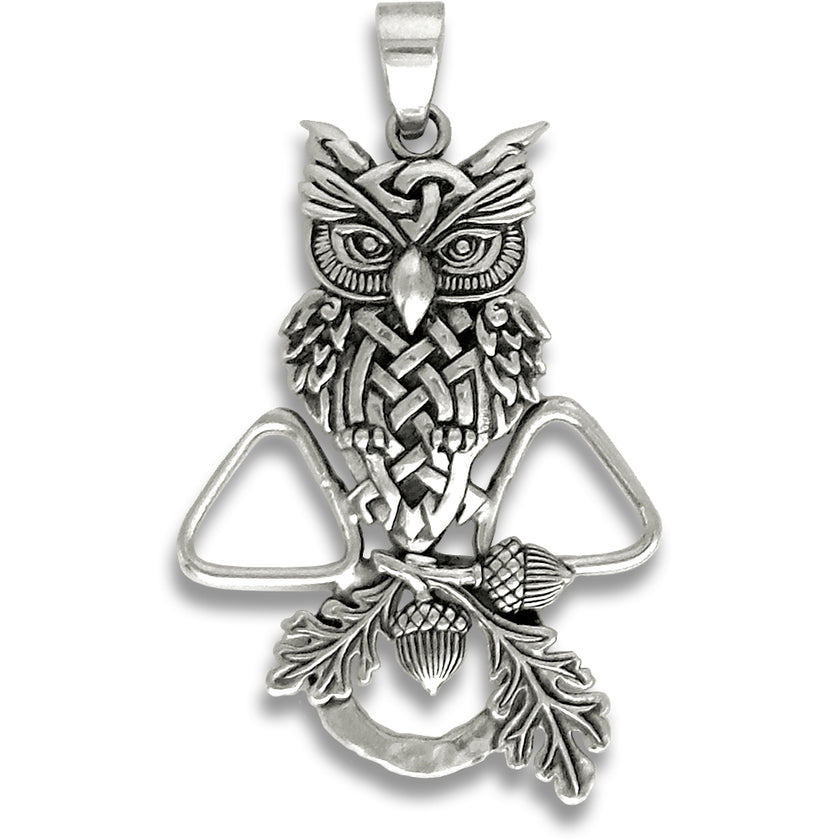 Celtic Owl & Acorns Chatelaine