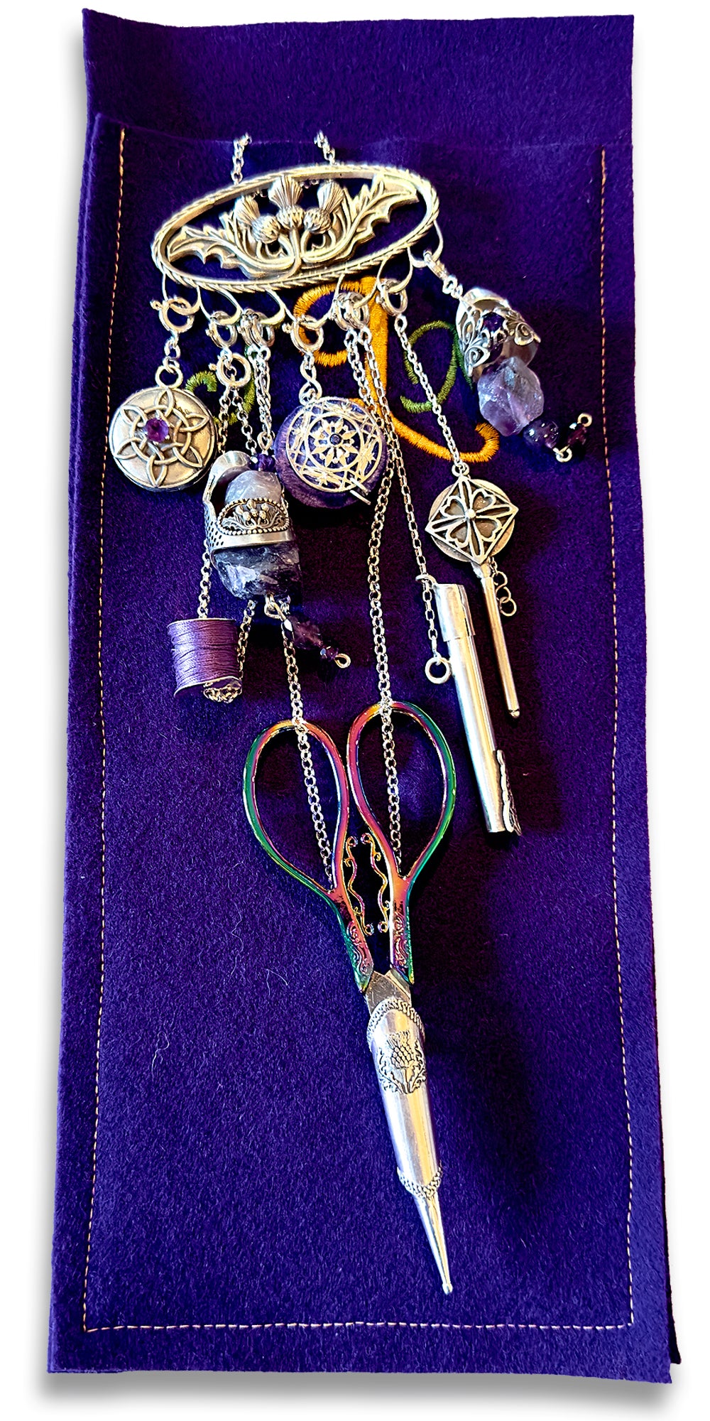 Felted Wool Chatelaine Pouch