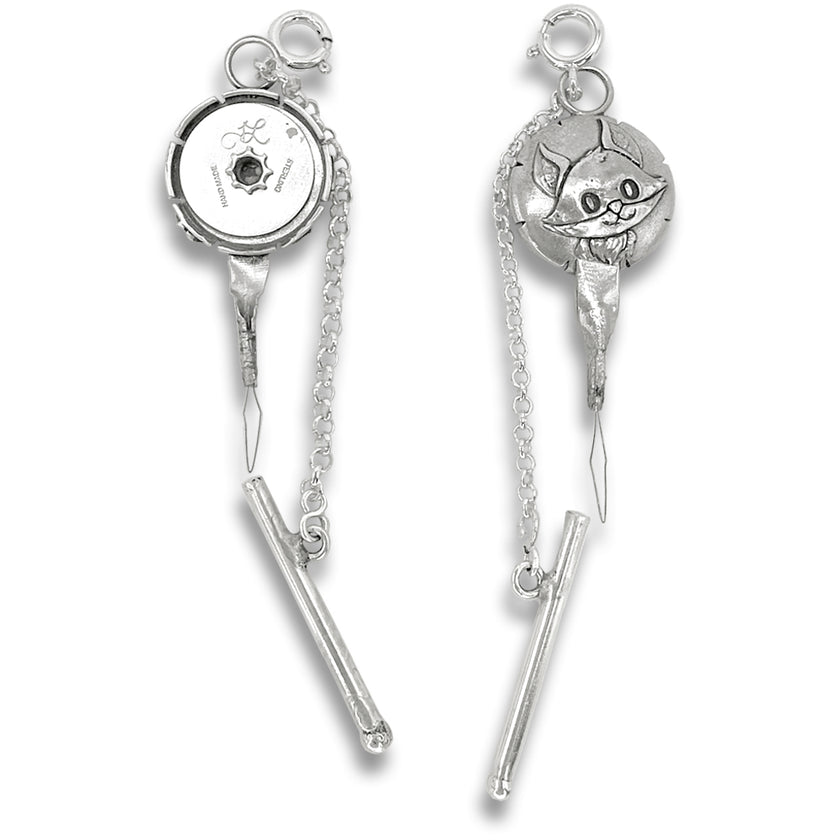 Fox Combination Tool - Needle Threader and Thread Cutter with silver finish and decorative designs.