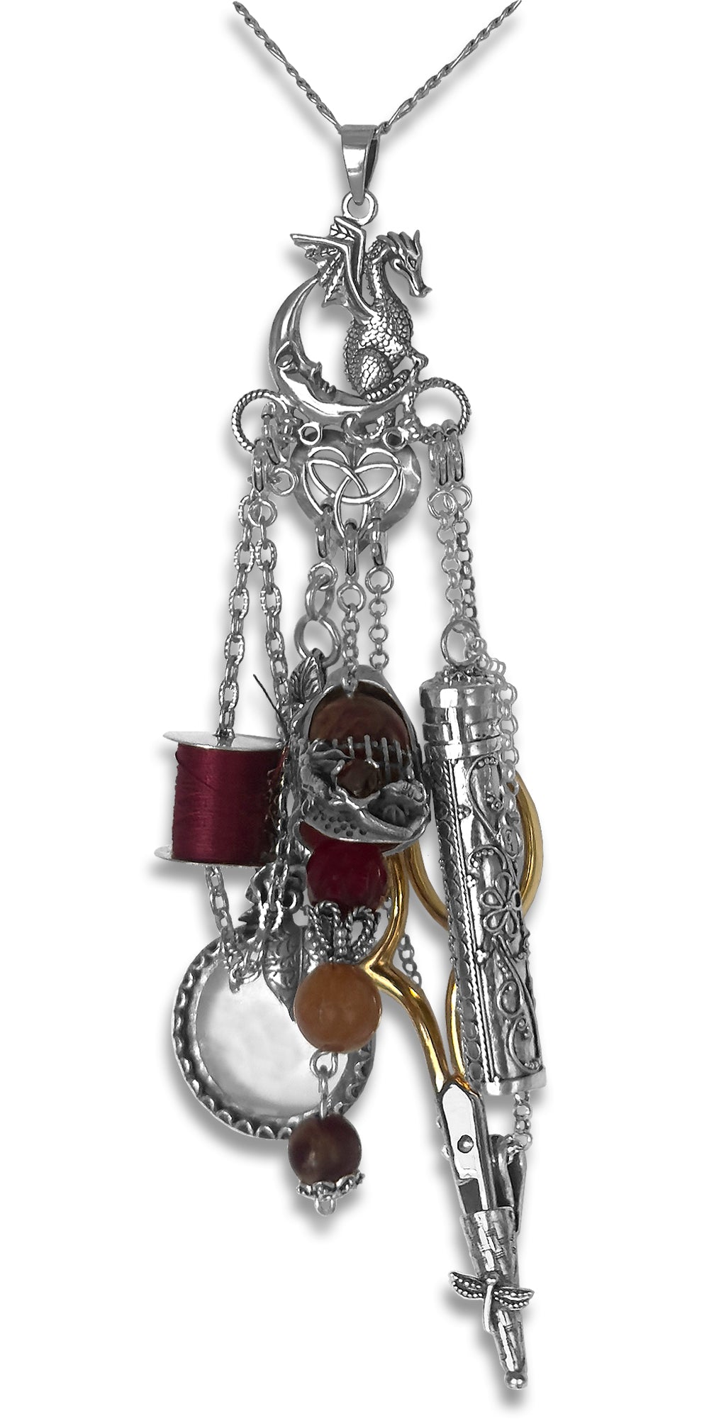 Dragon on the Moon Chatelaine