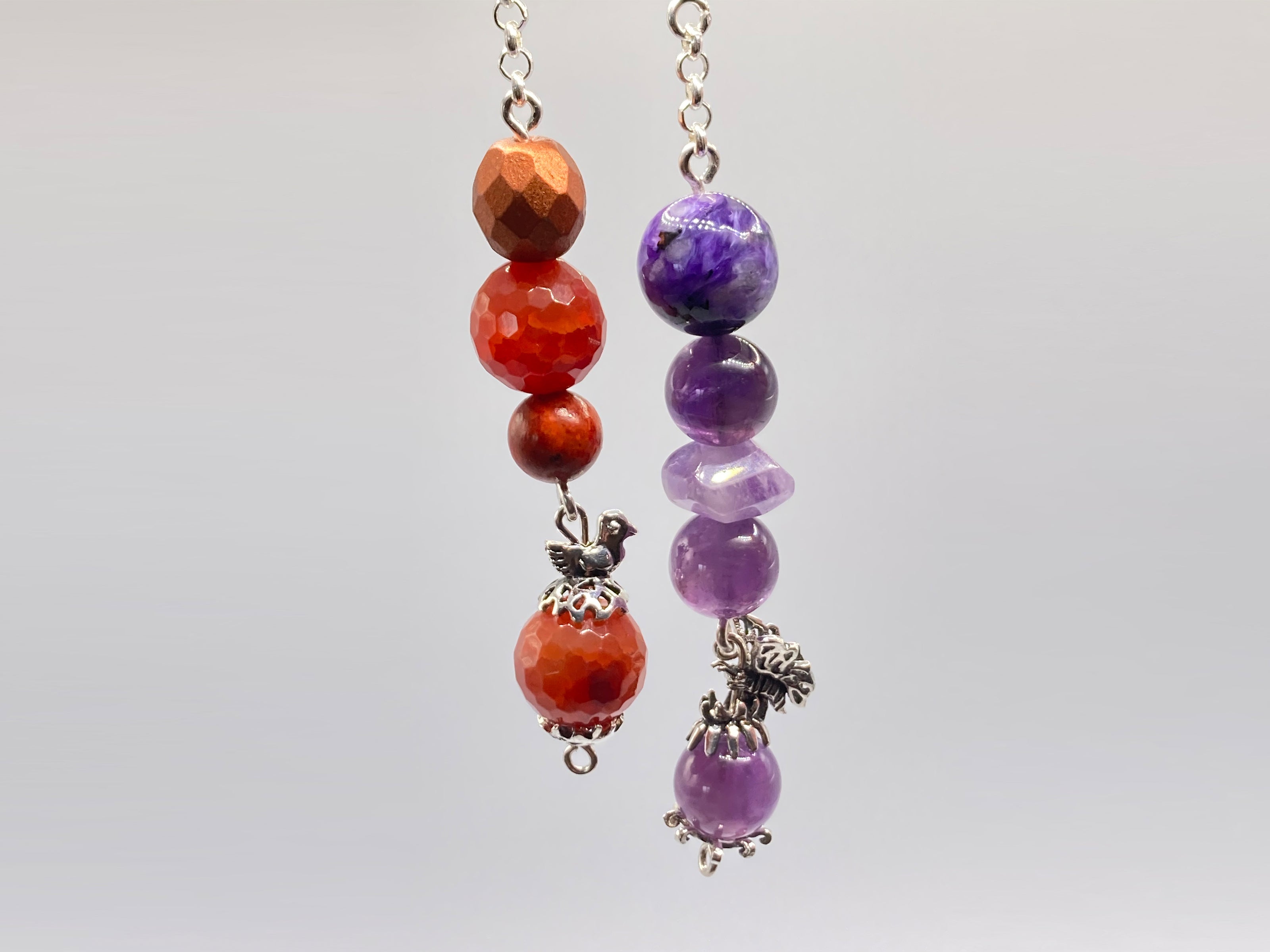 gemstone bobbles are good for storing thimbles on a necklace