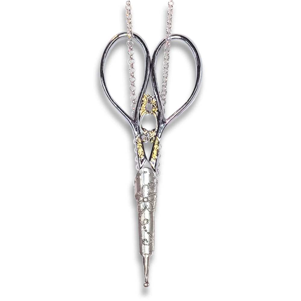 Chain Sheath Daisy Scissor Sheath & Chain With Gem - Thimbles for You ...