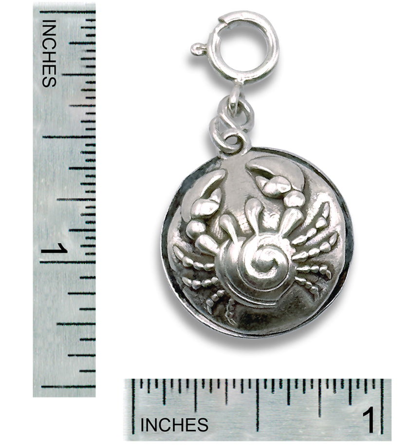 Crab Thread Conditioner Keeper in sterling silver, showcasing a crab design, ideal for thimble collections and sewing accessories.