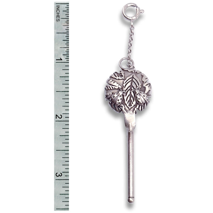 Ladybug Combination Tool - Needle Threader and Thread Cutter with sterling silver design, perfect for sewing accessories.