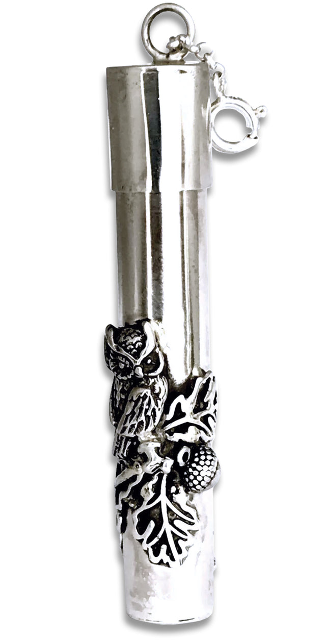 Tweezer Sewing Tool Keeper - 3 inches tall with owl design, ideal for thimble collections and sewing tool accessories.