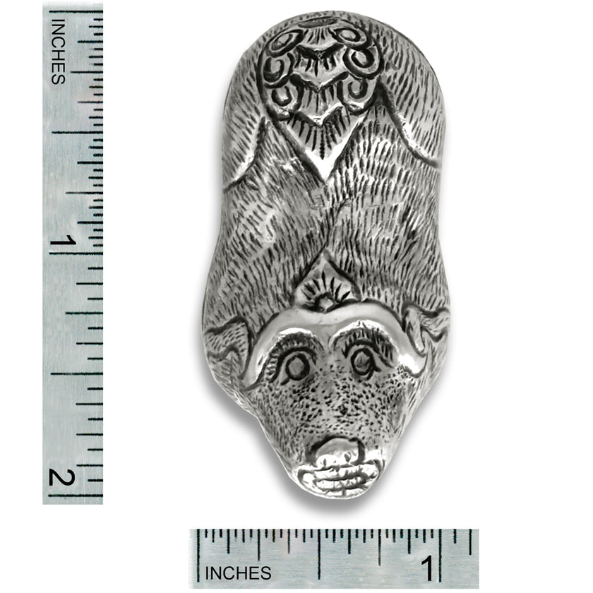 Thimble Box - Dog Small made of solid sterling silver, perfect for thimble collections and sewing accessories.