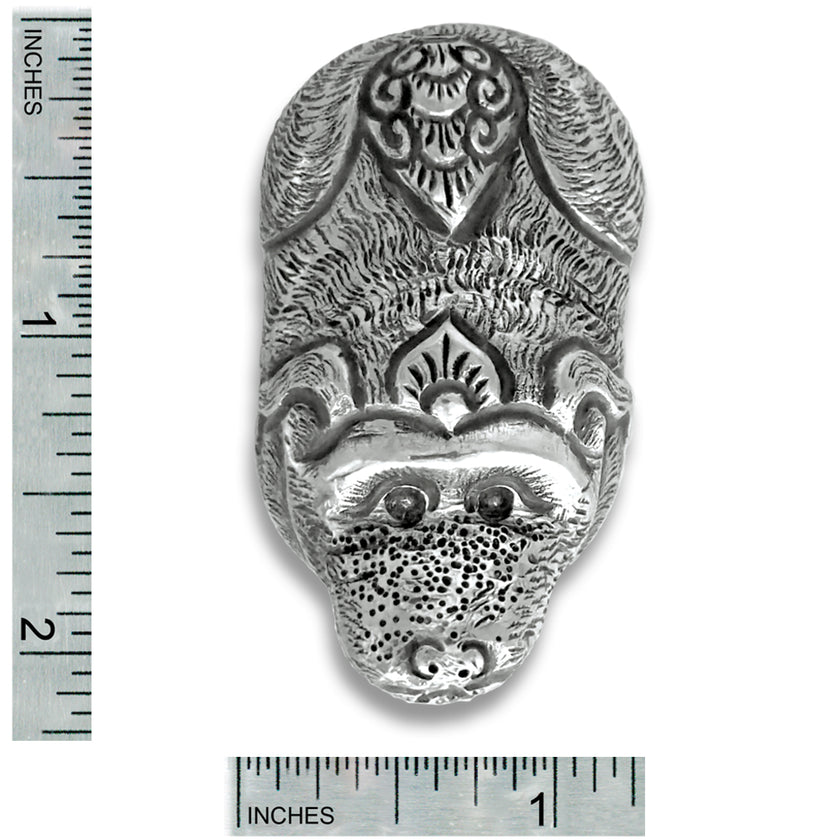 Thimble Box - Dog made of solid sterling silver, showcasing intricate craftsmanship with ornate details.