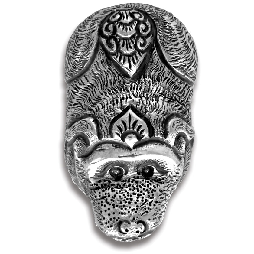 Thimble Box - Dog, handcrafted sterling silver thimble with intricate design, perfect for thimble collections and sewing accessories.