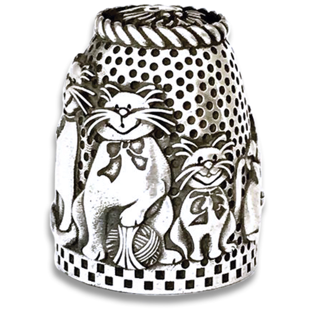 Fancy Cat Thimble in sterling silver - Thimbles for You ...