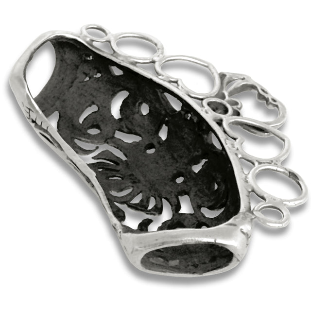Bali Sunrise Scarf Chatelaine with intricate design, ideal for holding sewing tools and thimble accessories.