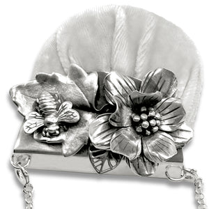Flower Big Leaf Bee Pincushion Purse Frame
