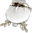 Copperflowers and Leaves Pincushion Purse Chatelaine with sterling silver accents and removable velvet cushion.