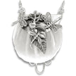 Pincushion Purse Chatelaine featuring Dragonflies in sterling silver with removable velvet cushion for sewing essentials.