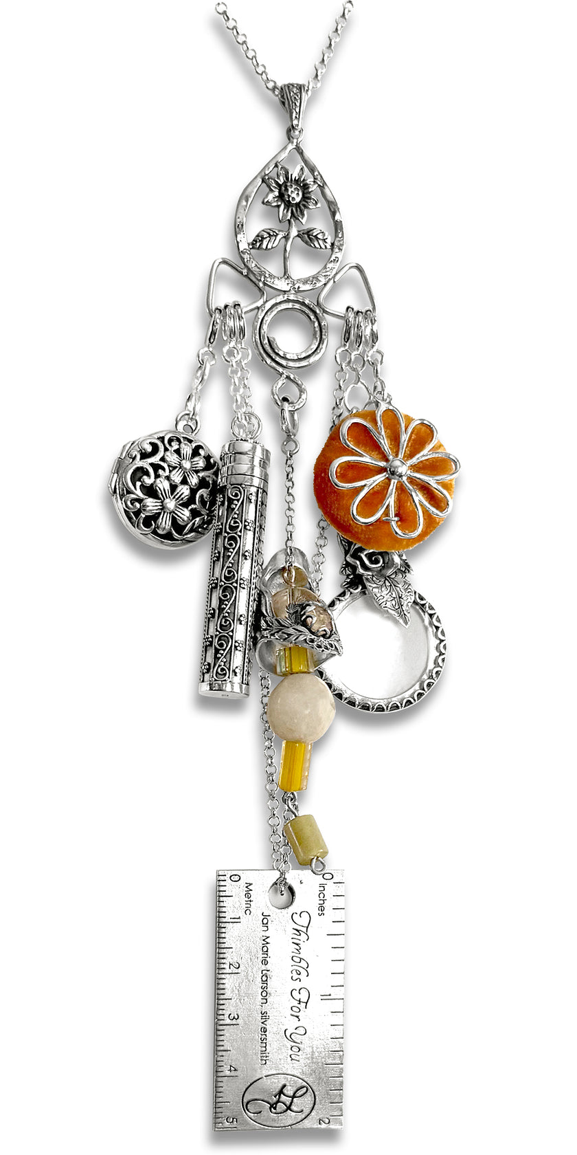 Teardrop Flower Chatelaine