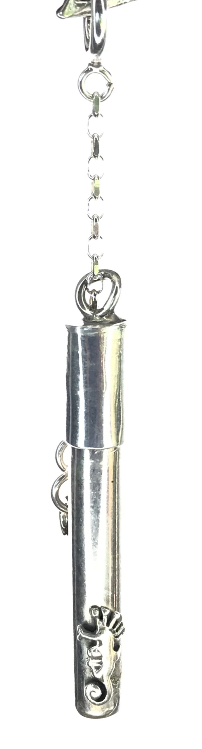 Needle Keeper in Sterling Silver Handmade, featuring intricate lizard design, perfect for thimble collections and sewing tools.