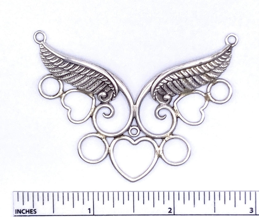 Angel Wings Chatelaine design featuring heart and wing details for thimble accessories.